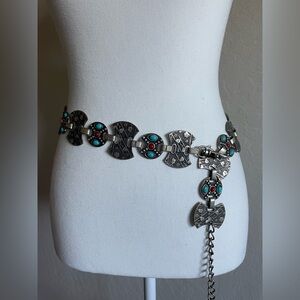 Metallic medieval style belt